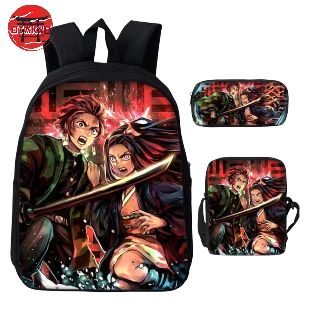Cartable avec Trousse et Sacoche Kamado - Demon Slayer™