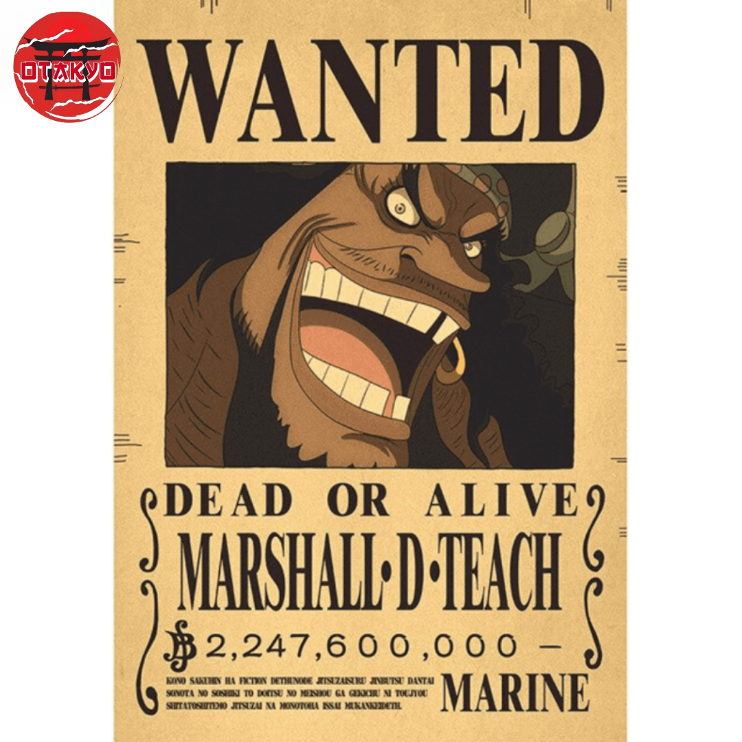 Poster Wanted Barbe Noire - One Piece™