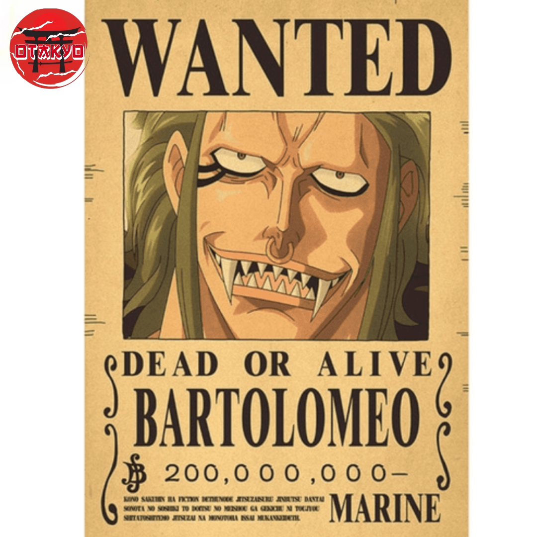 Poster Wanted Bartolomeo - One Piece™