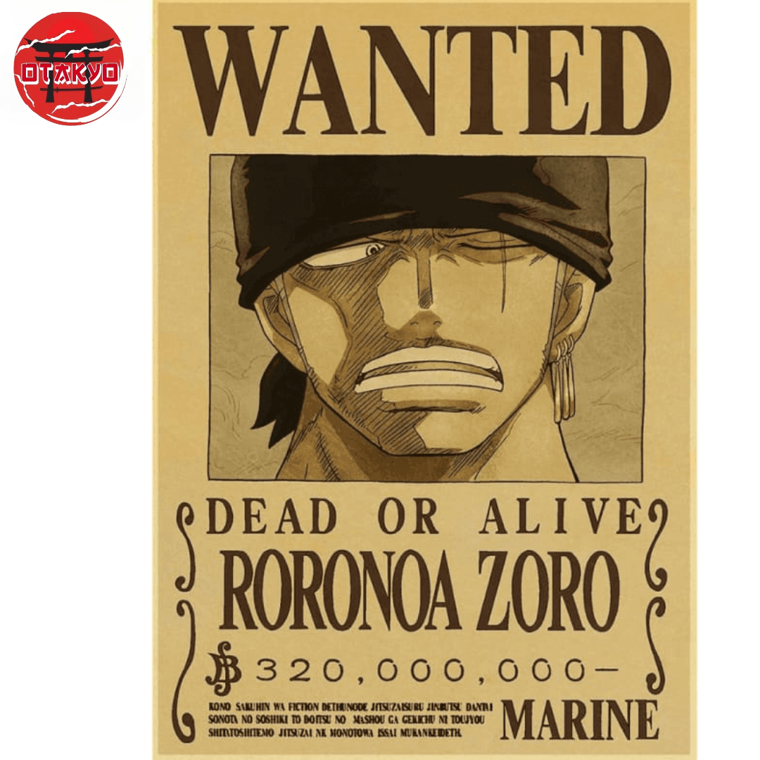 Poster Wanted Roronoa Zoro - One Piece™