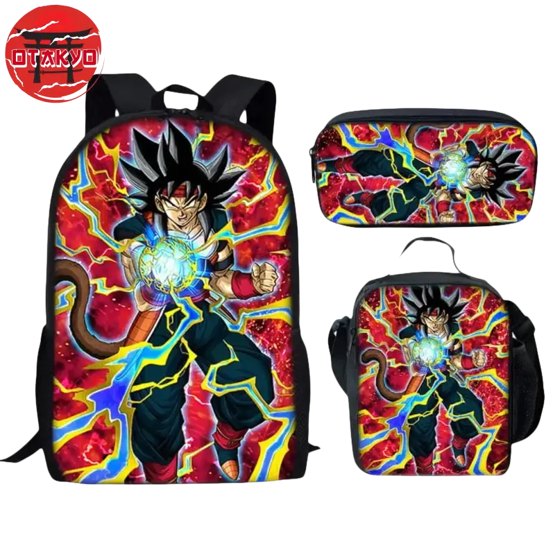 Cartable avec Trousse et Sacoche Bardock - Dragon Ball Z™