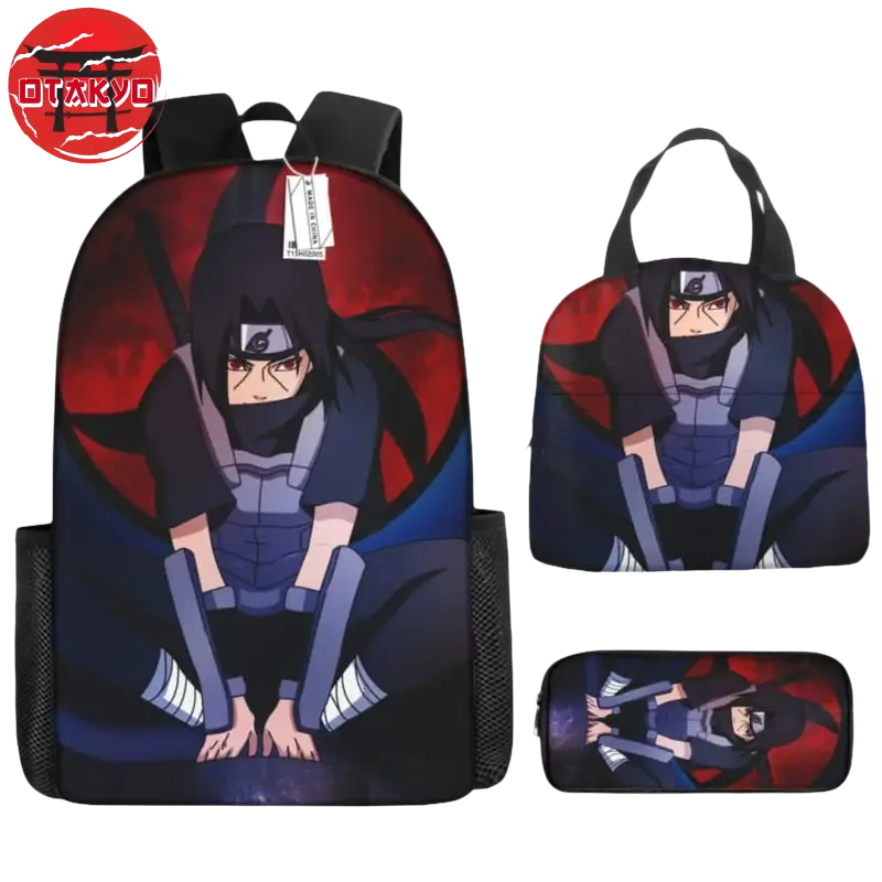 Cartable avec Trousse et Sacoche Itachi Uchiwa - Naruto Shippuden™