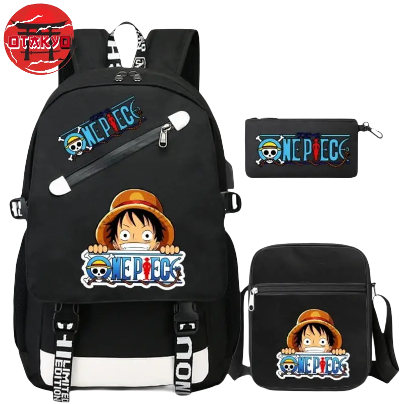 Cartable avec Trousse et Sacoche Logo - One Piece™
