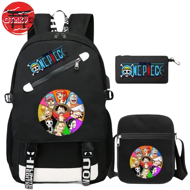 Cartable avec Trousse et Sacoche Mugiwara - One Piece™