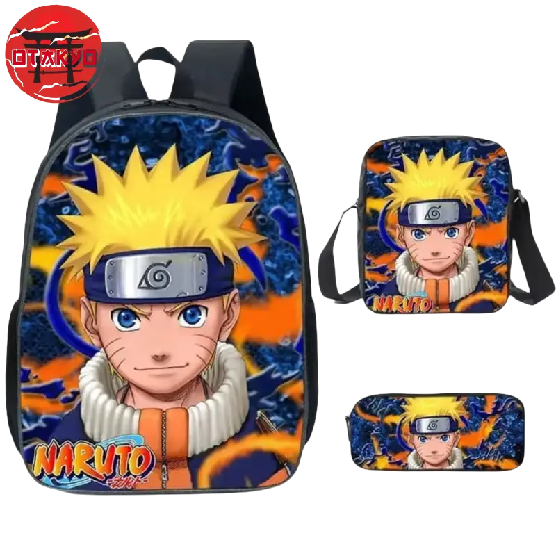 Cartable avec Trousse et Sacoche Naruto Genin - Naruto Shippuden™