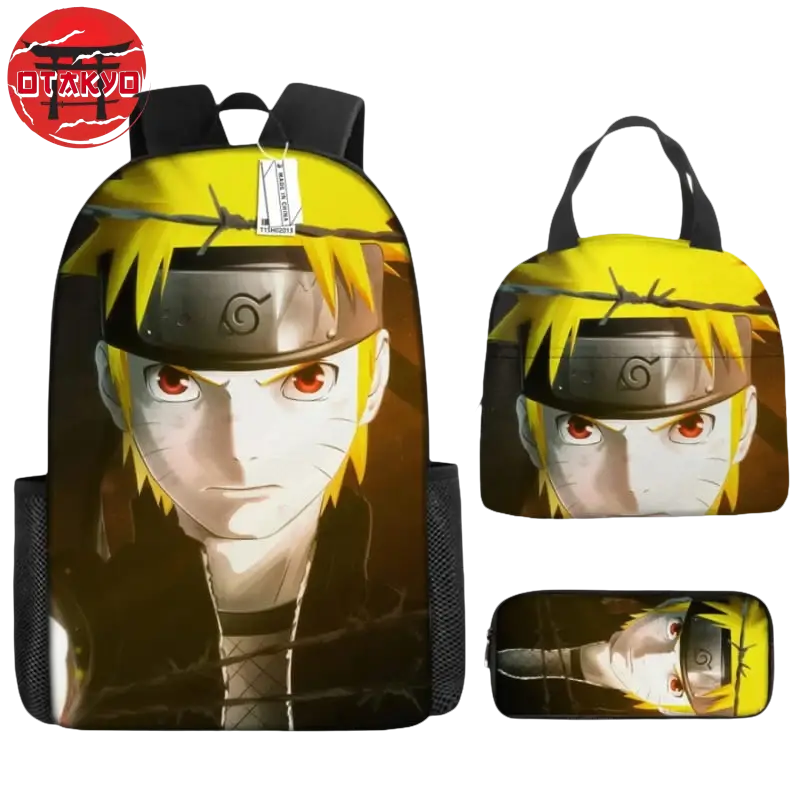 Cartable avec Trousse et Sacoche Naruto Shunin - Naruto Shippuden™