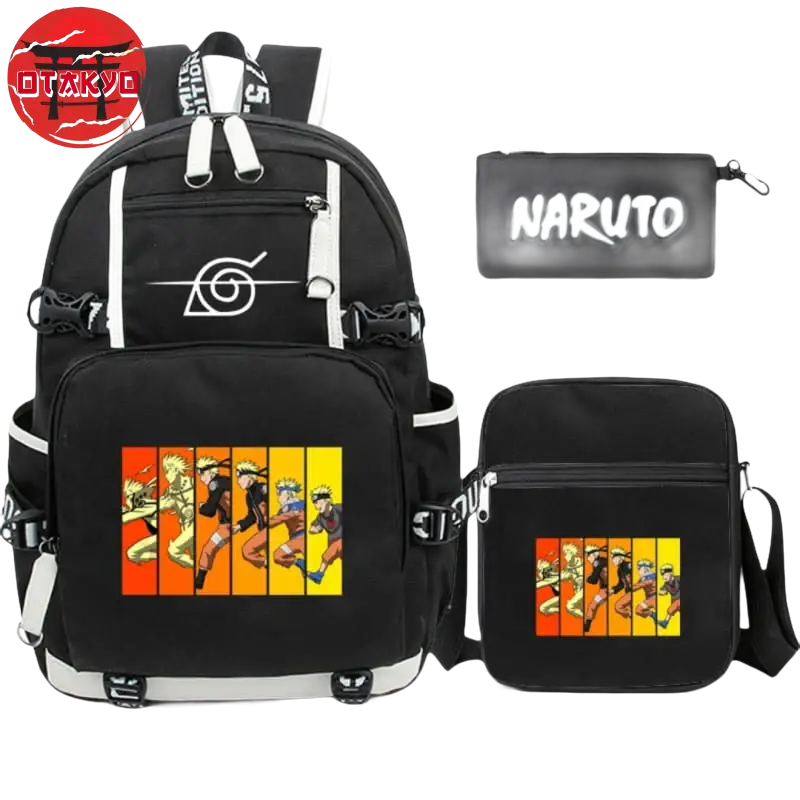 Cartable avec Trousse et Sacoche Naruto Uzumaki - Naruto Shippuden™