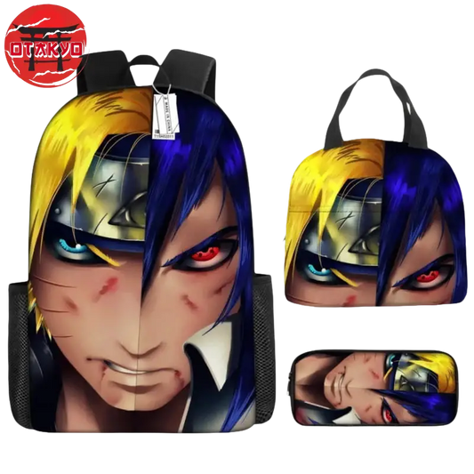 Cartable avec Trousse et Sacoche Naruto VS Sasuke - Naruto Shippuden™