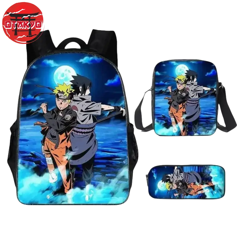 Cartable avec Trousse et Sacoche Naruto x Sasuke - Naruto Shippuden™