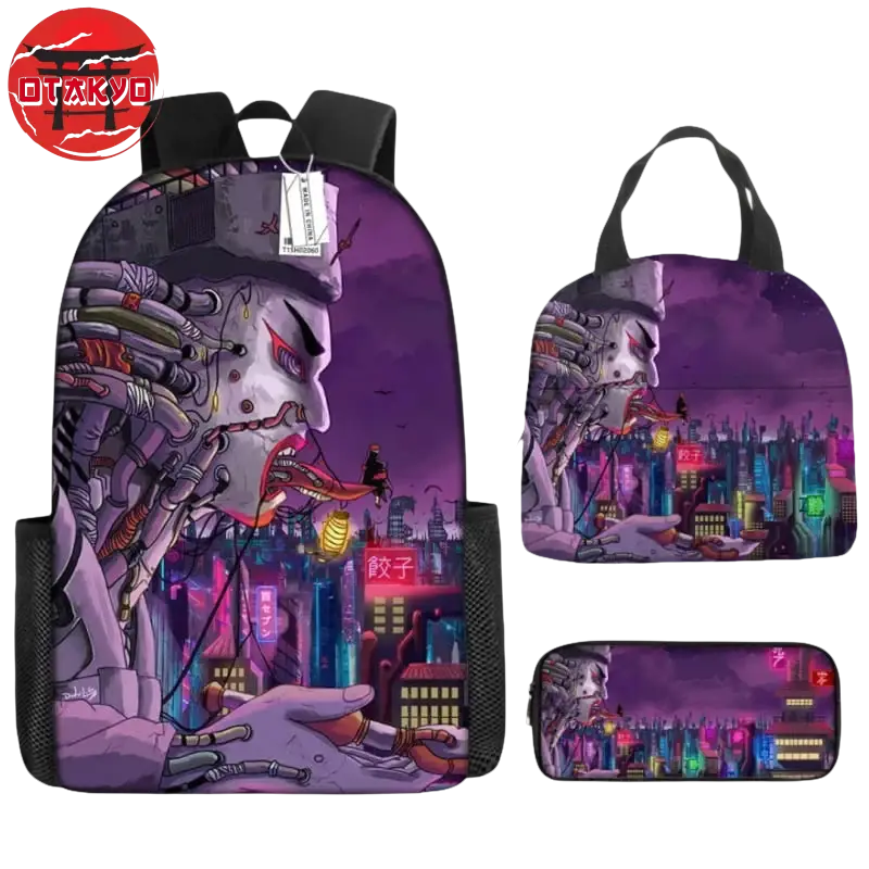Cartable avec Trousse et Sacoche Pain - Naruto Shippuden™