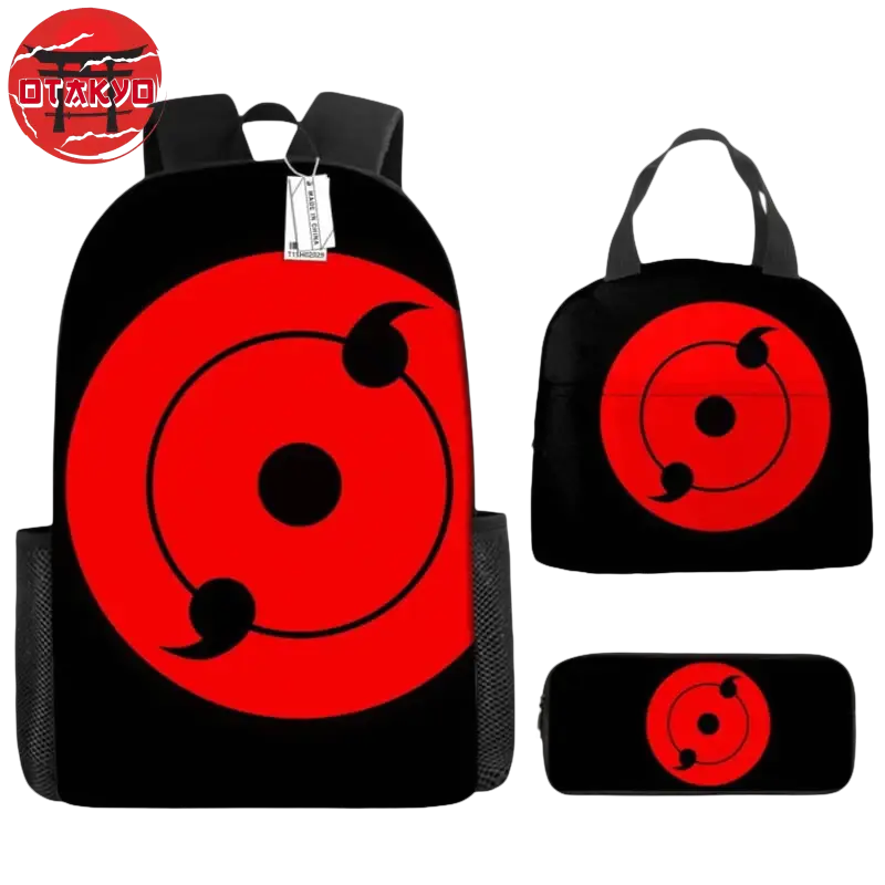 Cartable avec Trousse et Sacoche Sharingan 2 Tomoe - Naruto Shippuden™