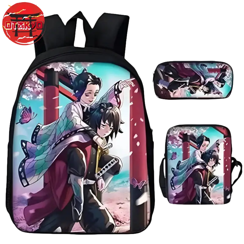 Cartable avec Trousse et Sacoche Shinobu x Giyu - Demon Slayer™