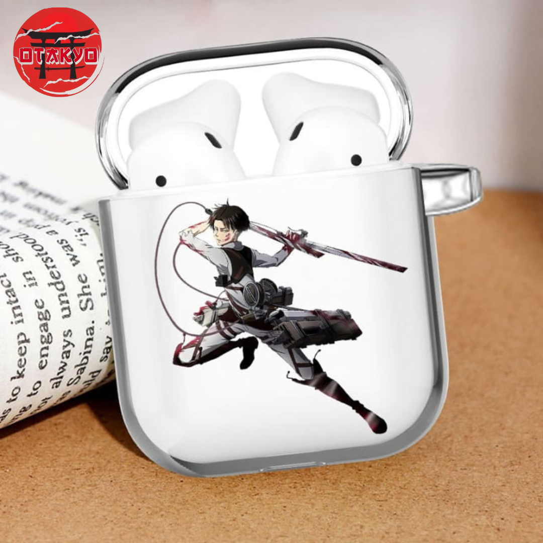 Coque Airpods Livaï en mode combat- Attaque des Titans™