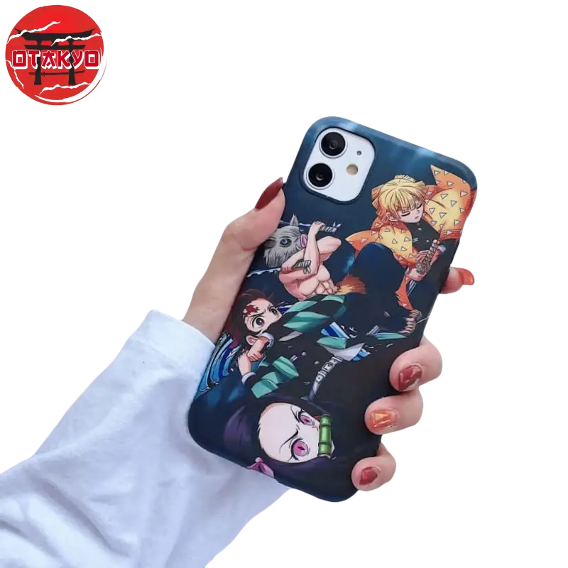 Coque Iphone Tanjiro, Nezuko, Zenitsu et Inosuke - Demon Slayer™ - Otakyo : N°1 des ventes de figurine en ligne
