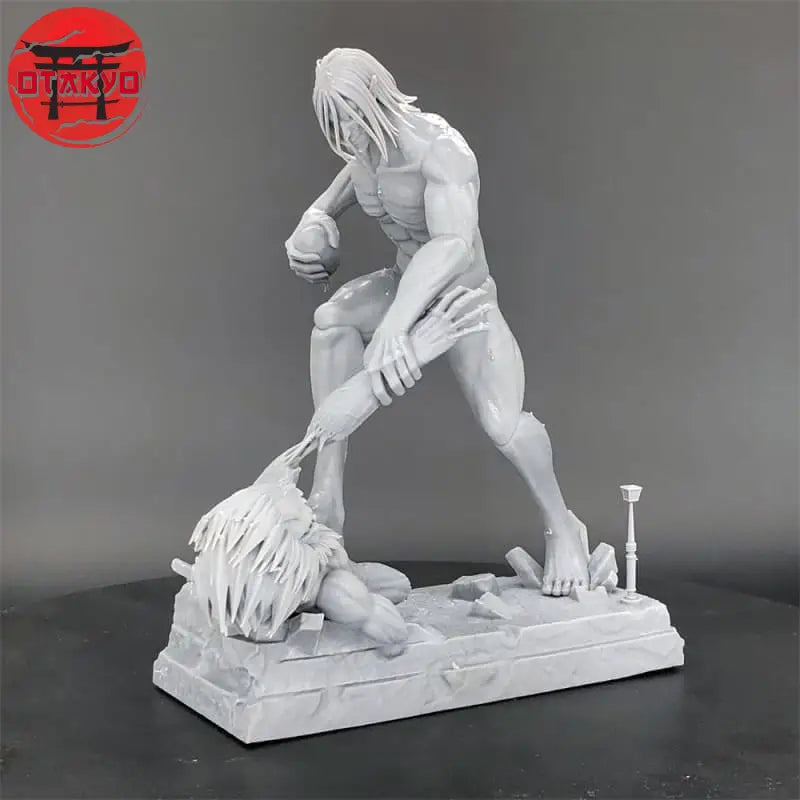 Figurine en résine du Titan Assaillant vs Titan Mâchoire - Attaque des Titans