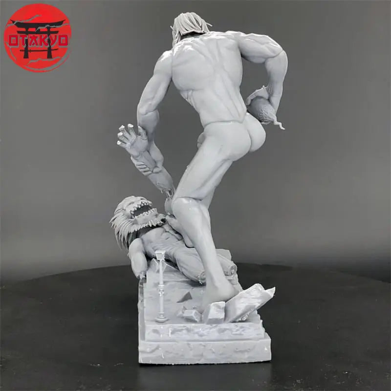 Figurine en résine du Titan Assaillant vs Titan Mâchoire - Attaque des Titans