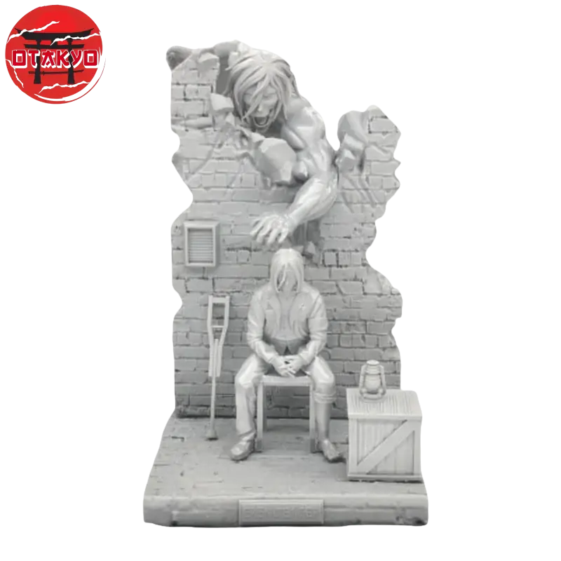 Figurine en résine Titan Assailant et Eren Jaeger - Attaque des Titans