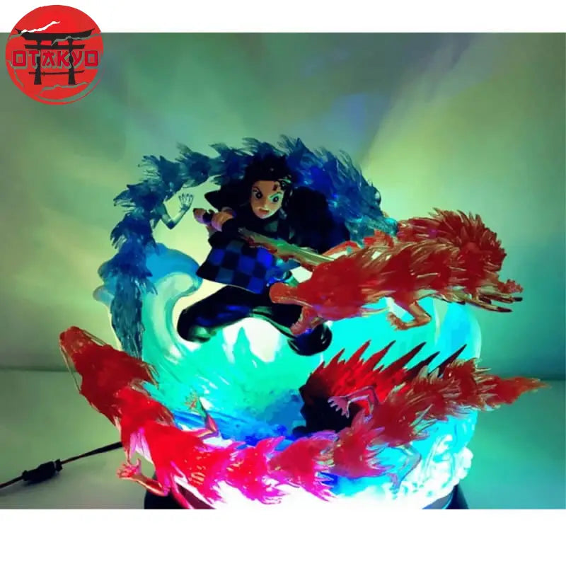 figurine tanjiro kamado dragon feu eau demon slayer