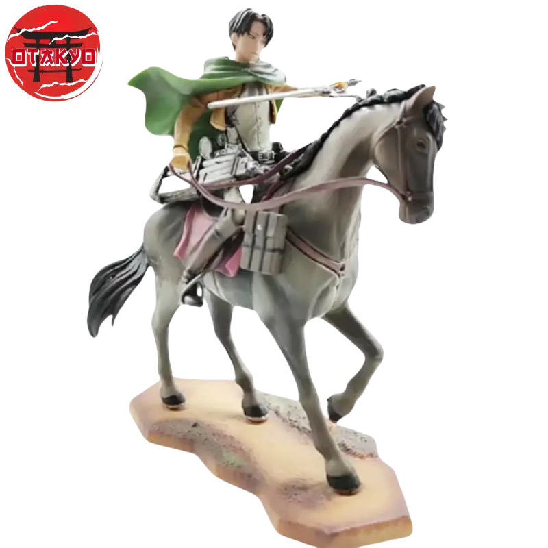 Figurine Rivaille Ackerman à cheval - Attaque des Titans