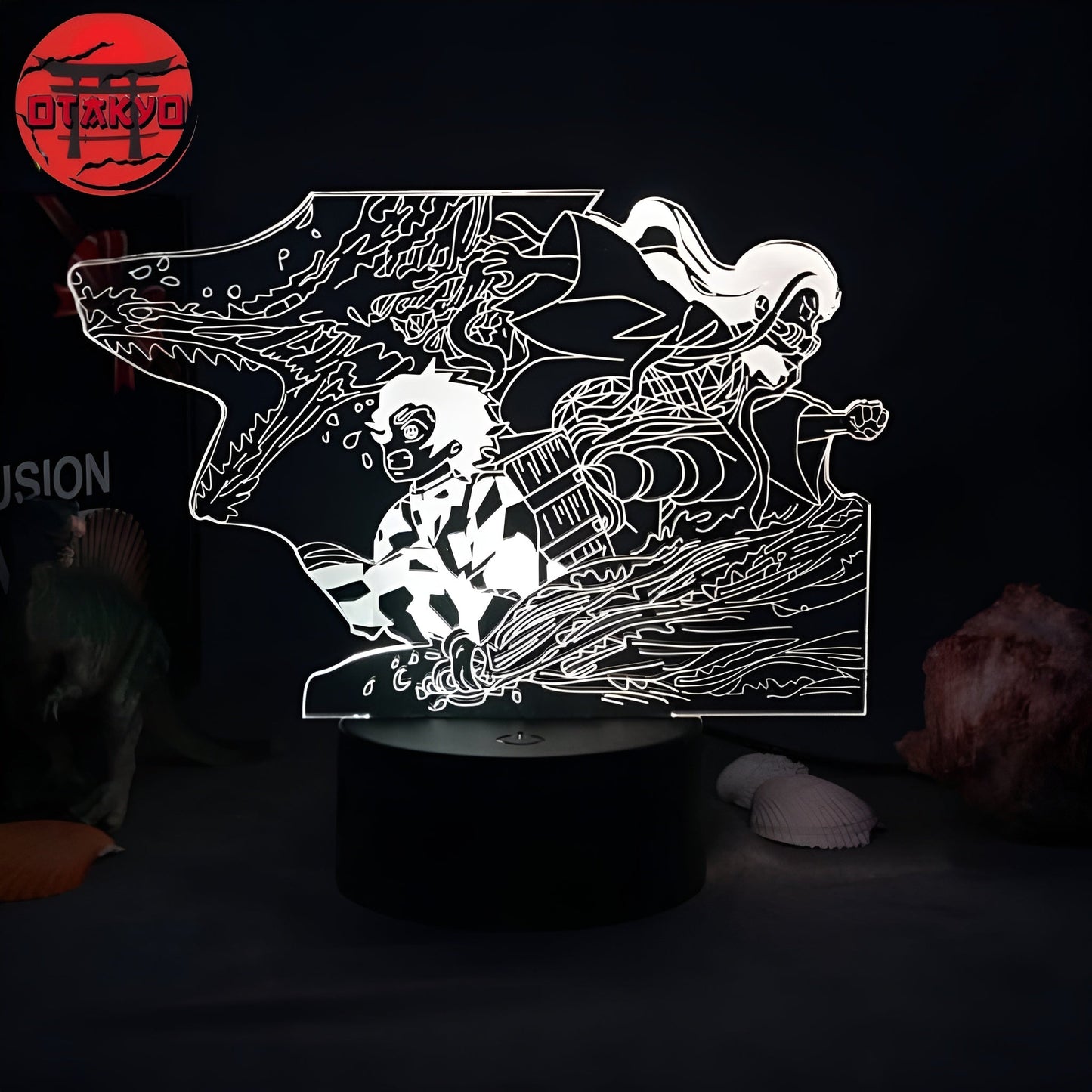 Lampe LED Nezuko et Tanjiro Kamado en mode combat - Demon Slayer™