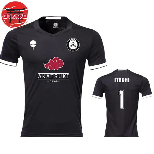 Maillot de Foot Itachi Uchiwa Noir - Naruto Shipudden™