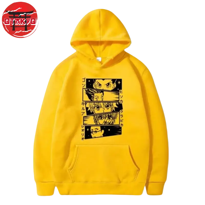 Pull Gon, Kirua, Kurapika, Hisoka et Léolio - Hunter x Hunter™ 0 Otakyo : N°1 des ventes de figurine en ligne Jaune XXL