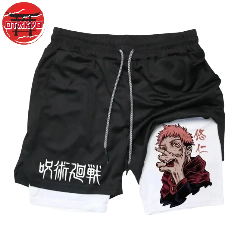 Short Sukuna Noir et Blanc - Jujutsu Kaisen™