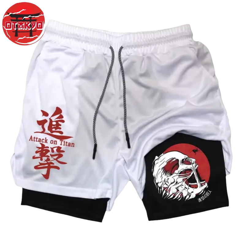 Short Titan Cuirassé Blanc et Noir - Attaque des Titans™