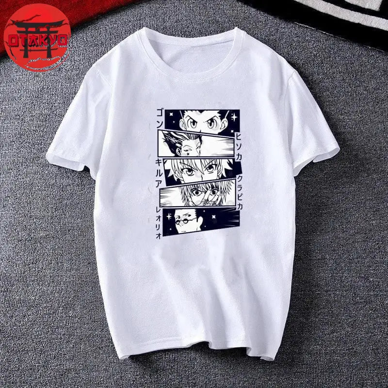 T-shirt Gon, Kirua, Kurapika, Hisoka et Léolio - Hunter X Hunter