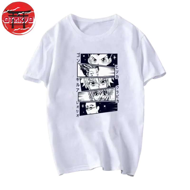 T-shirt Gon, Kirua, Kurapika, Hisoka et Léolio - Hunter X Hunter