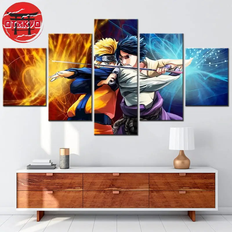 Tableau Bataille de Naruto et Sasuke - Naruto Shippuden™
