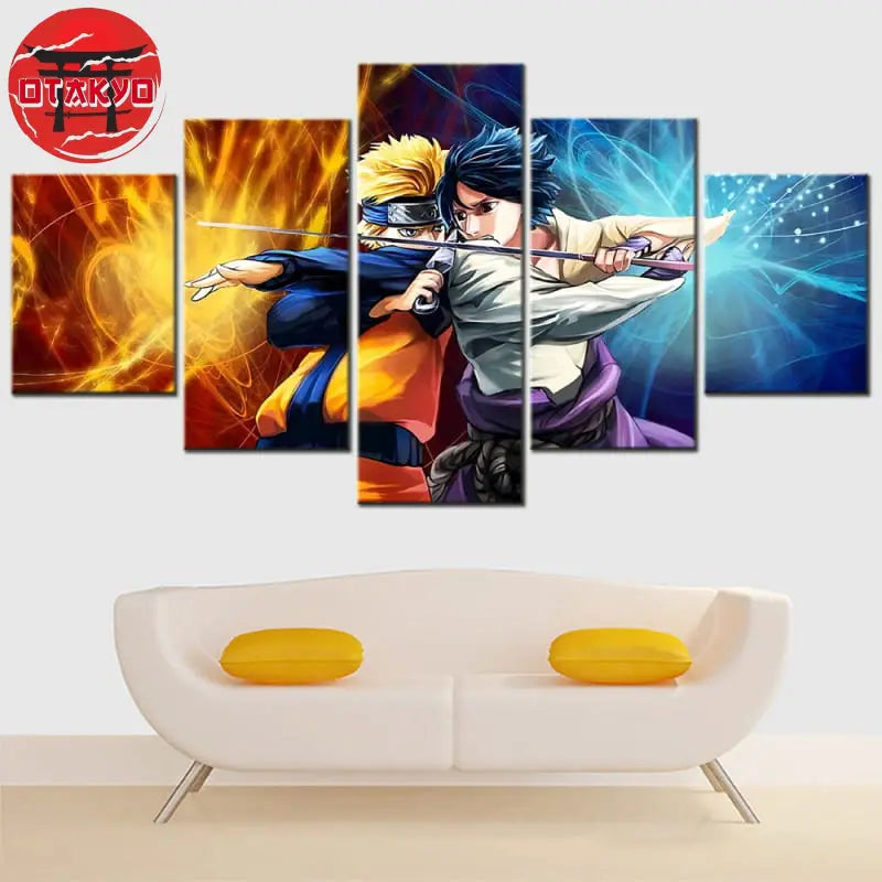 Tableau Bataille de Naruto et Sasuke - Naruto Shippuden™