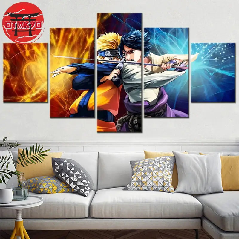 Tableau Bataille de Naruto et Sasuke - Naruto Shippuden™