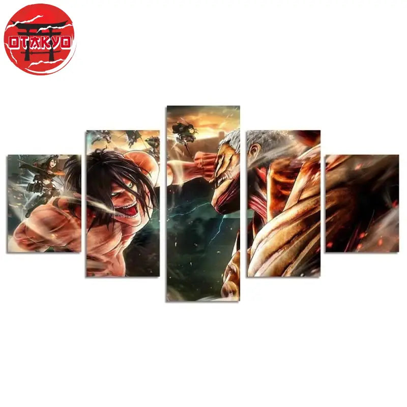Tableau Eren vs Reiner - Attaque des titans™