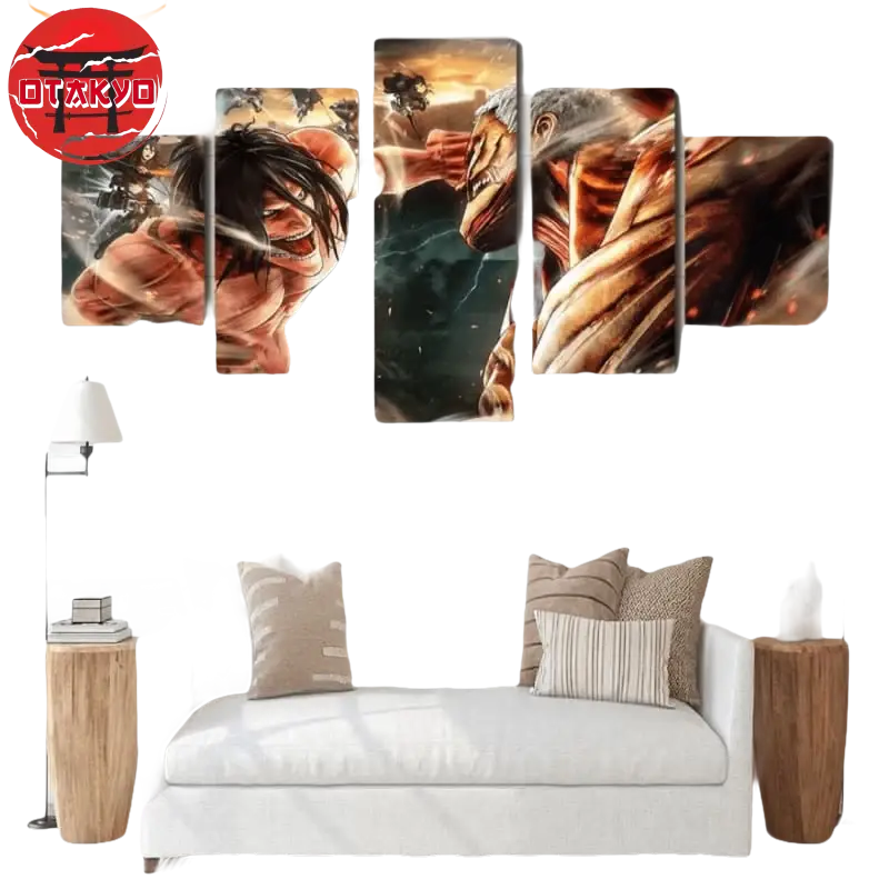 Tableau Eren vs Reiner - Attaque des titans™