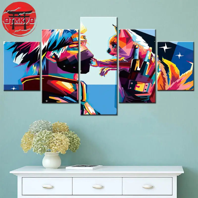 Tableau Kakashi x Kurama Pop Art - Naruto Shippuden™