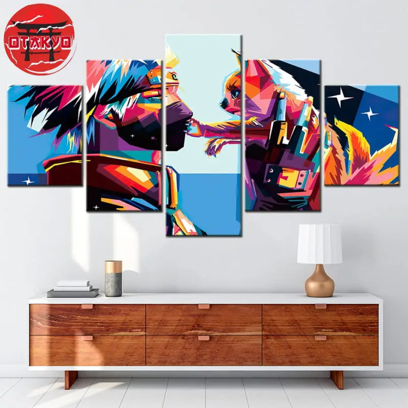 Tableau Kakashi x Kurama Pop Art - Naruto Shippuden™