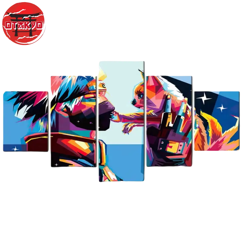 Tableau Kakashi x Kurama Pop Art - Naruto Shippuden™