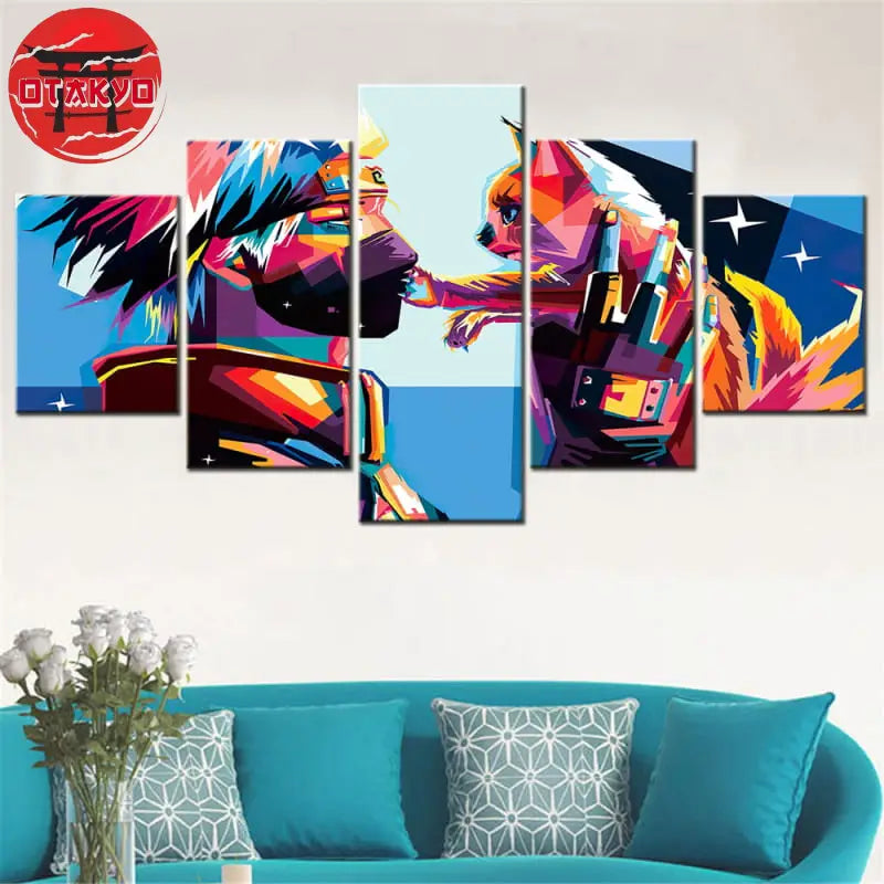 Tableau Kakashi x Kurama Pop Art - Naruto Shippuden™