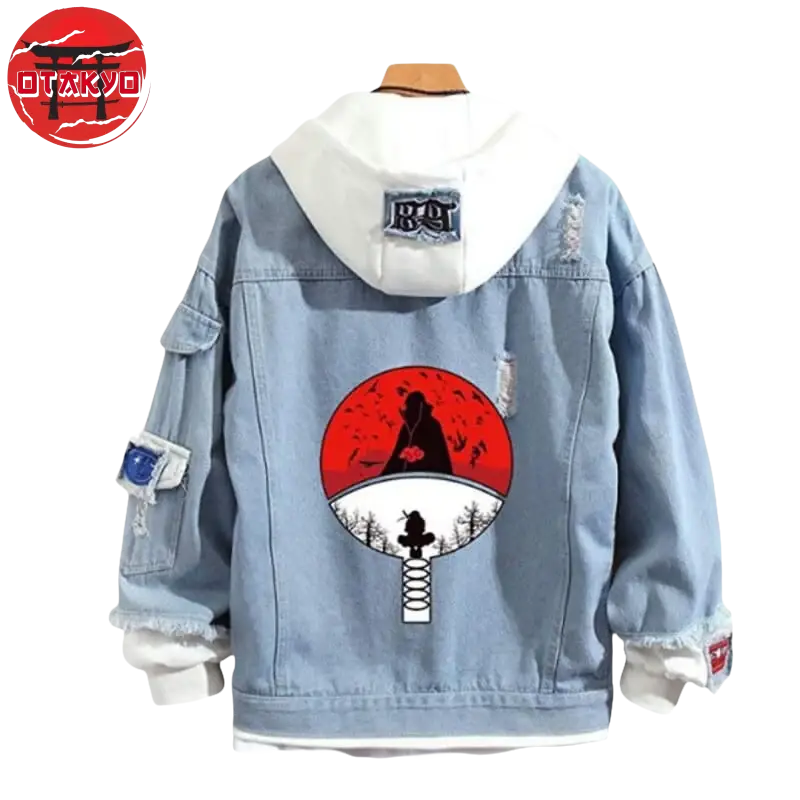 Veste en jean Uchiwa - Naruto™ - Otakyo