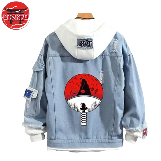 Veste en jean Uchiwa - Naruto™ - Otakyo