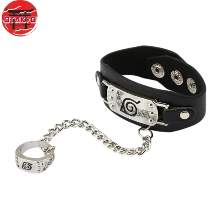 Bracelet + Bague Konoha "Symbole Du Village Caché" - Naruto™
