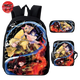 Cartable avec Trousse et Sacoche Tanjiro x Zenitsu x Inosuke - Demon Slayer™