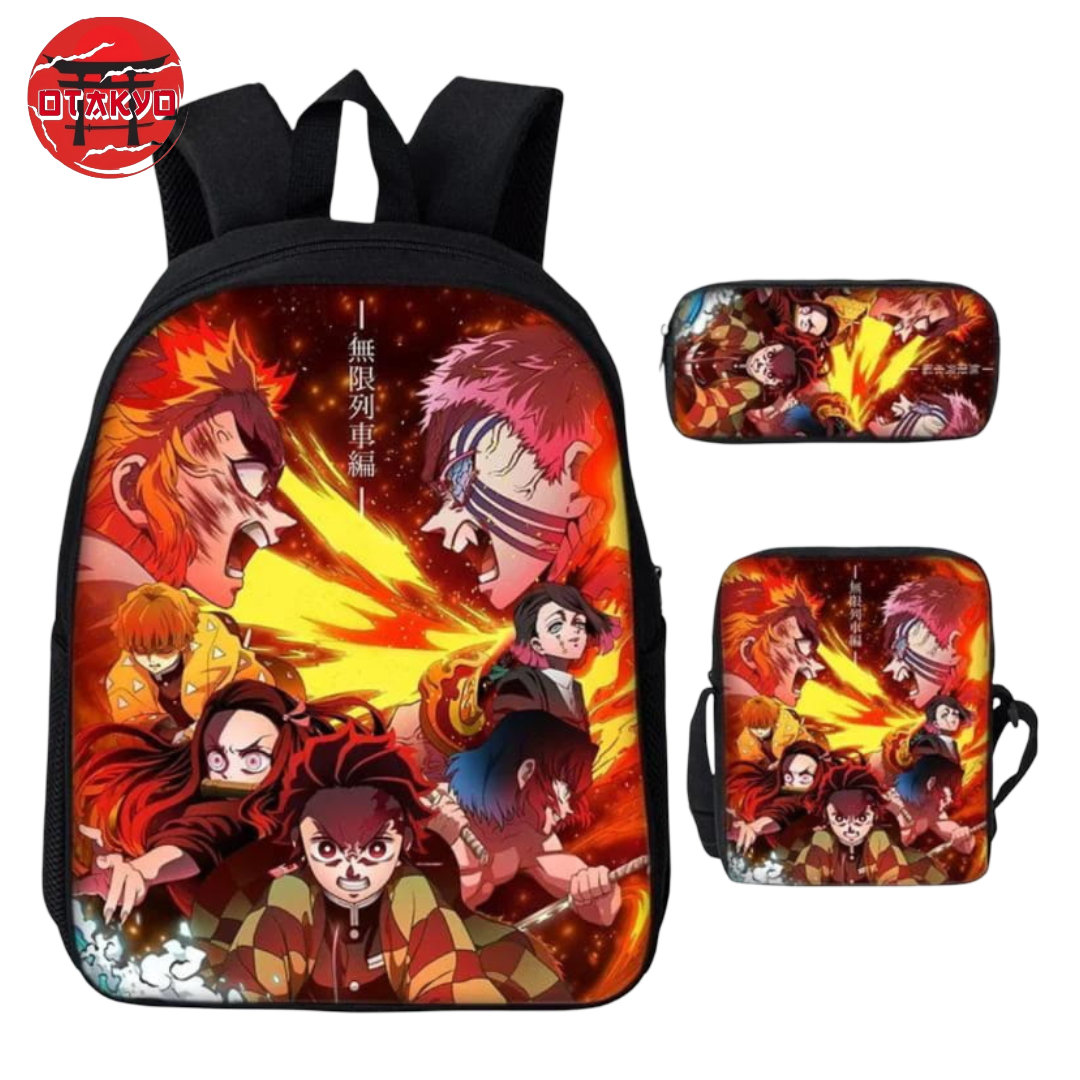 Cartable avec Trousse et Sacoche Train de L'Infini Bataille Finale - Demon Slayer™