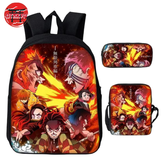 Cartable avec Trousse et Sacoche Train de L'Infini Bataille Finale - Demon Slayer™