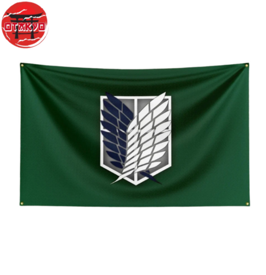 Drapeau Blason Des Ailes De La Liberté - L’Attaque Des Titans™