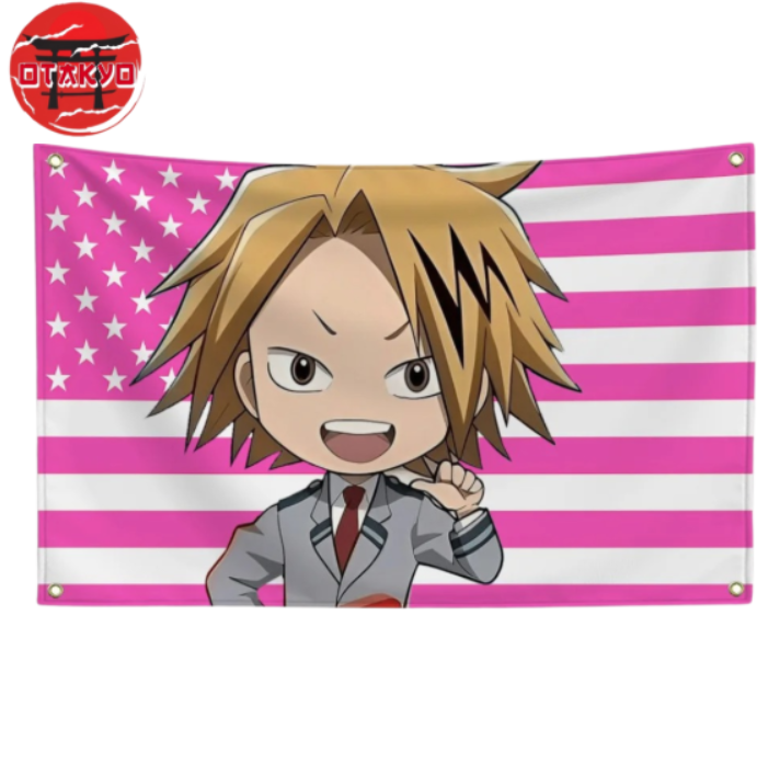 Drapeau Denki Kaminari "Style Chibi Étudiant" - My Hero Academia™