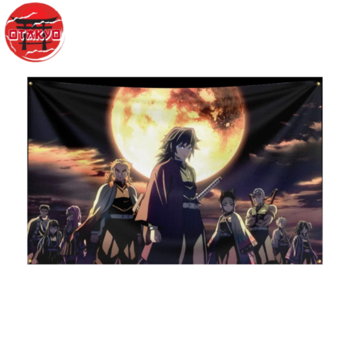 Drapeau Piliers "Sous La Lune Sanglante" - Demon Slayer™