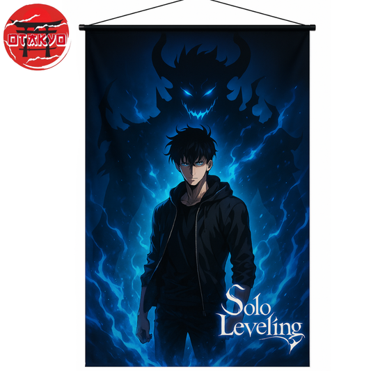 Drapeau Sung Jinwoo "Ombre Du Monarque" - Solo Leveling™