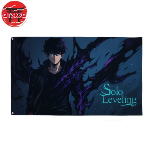 Drapeau Sung Jinwoo "Souverain Des Ombres" – Solo Leveling™